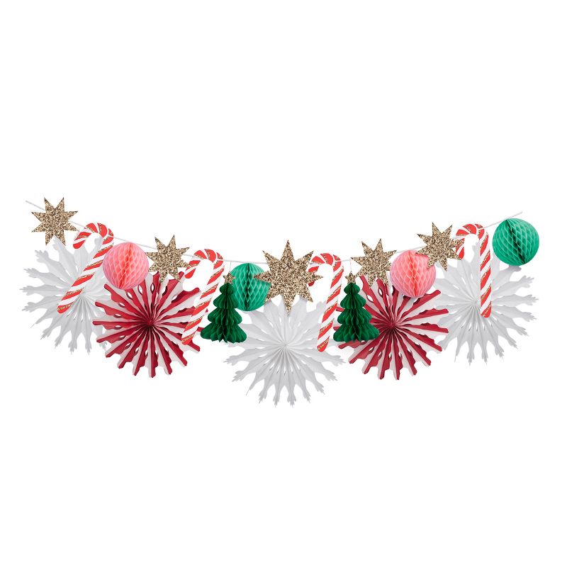 Giant Christmas Honeycomb Garland - TREEHOUSE kid and craft