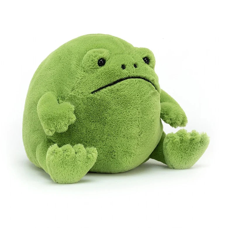 green frog plushie