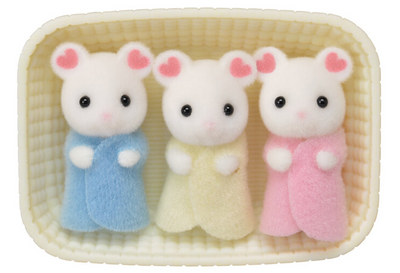 Marshmallow Mouse Triplets - TREEHOUSE kid and craft