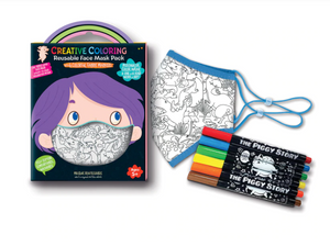 Creative Coloring Face Mask with Markers - TREEHOUSE kid and craft