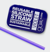 Load image into Gallery viewer, Extra Long Reusable Silicone Straw - TREEHOUSE kid and craft