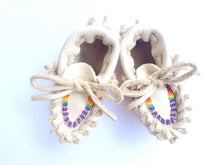 Load image into Gallery viewer, Rainbow Beaded Baby Moccasins - TREEHOUSE kid and craft