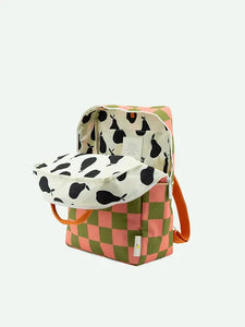 large backpack | farmhouse | checkerboard